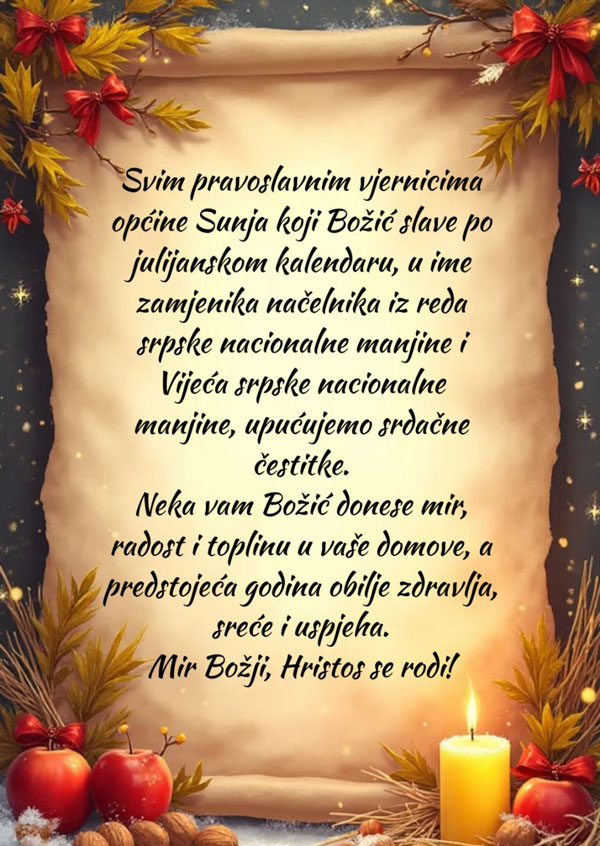 cestitka pravoslavni zamjenik nacelnica