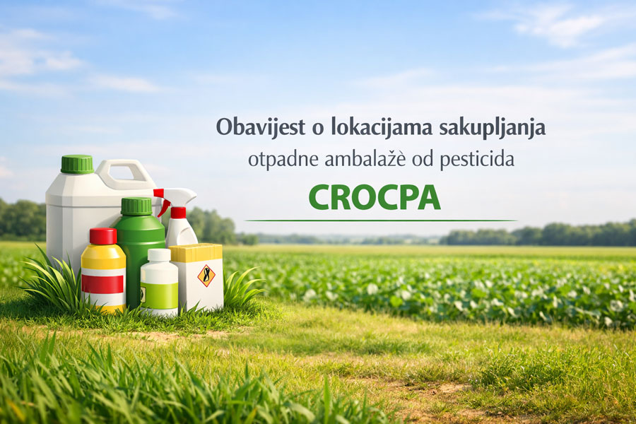 Obavijest o lokacijama sakupljanja otpadne ambalaže od pesticida CROCPA