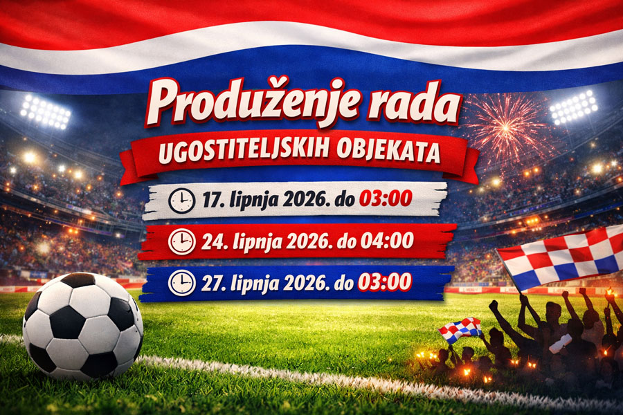 Produženje radnog vremena ugostiteljskih objekata tijekom utakmica hrvatske reprezentacije